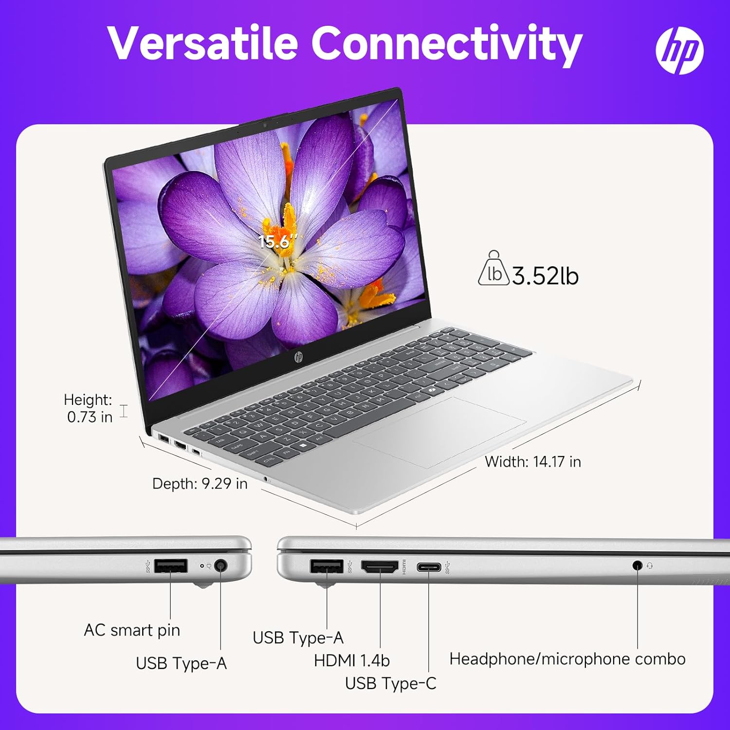 HP 15.6 Touchscreen Business Laptop, Intel 13th Gen i7-1355U(Up to 5.0GHz), 15.6" Anti-Glare FHD, 32 GB RAM, 1 TB SSD, Copilot AI, Wi-Fi 6, Fast Charge, Windows 11 Pro, w/Accessories