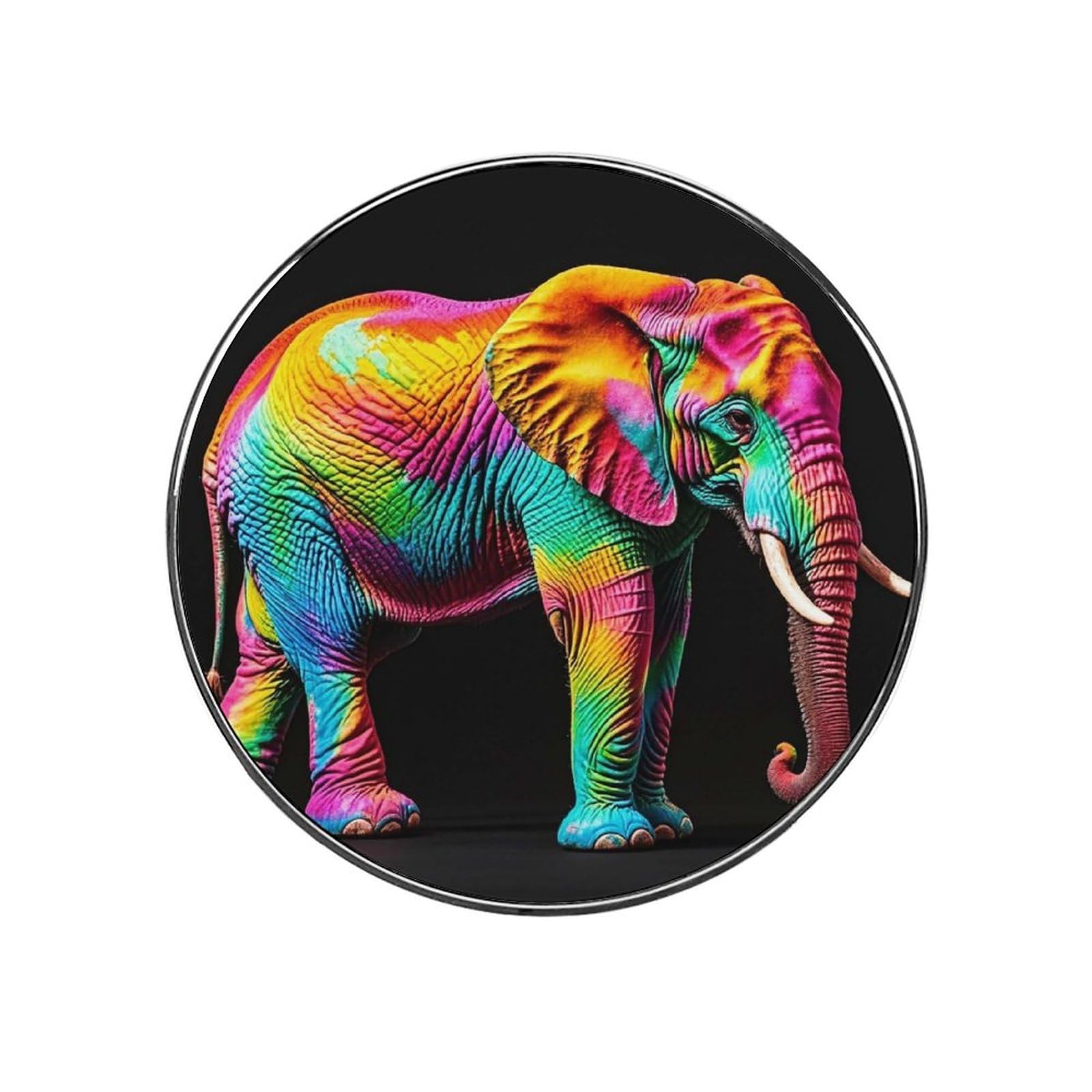 Autocollant magnétique éléphants colorés pour décorer un frigo ou une porte de croisière