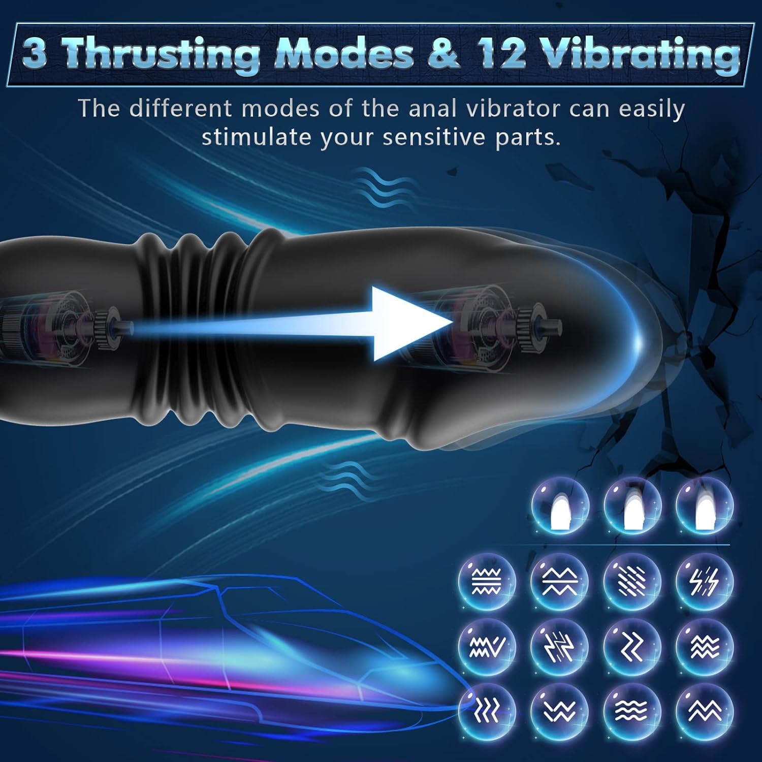 Vibratore per Uomo Stimolatore Prostata per Lui, Vibratore Anale Dildo Anale Plug Analesex Toy con Telecomando, Vibratoreper Uomo Professionale Plug Anale-Dilatatore, Sex Toys Sessuali per Uomini