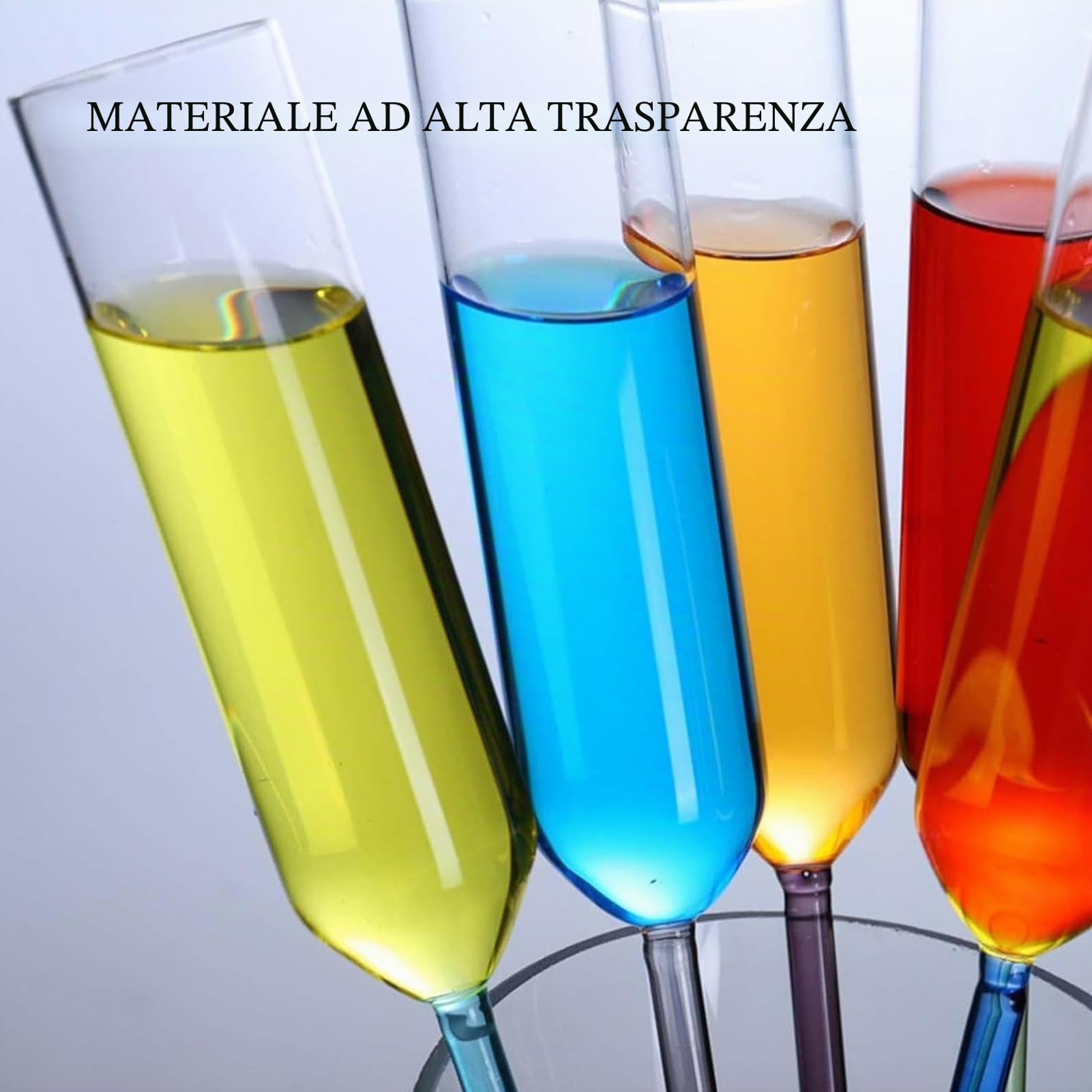 Flute da champagne galleggianti, set di 6 eleganti calici da champagne in acrilico, calici senza base, bicchieri galleggianti per la piscina, perfetti per feste ed eventi sociali (colore nero)