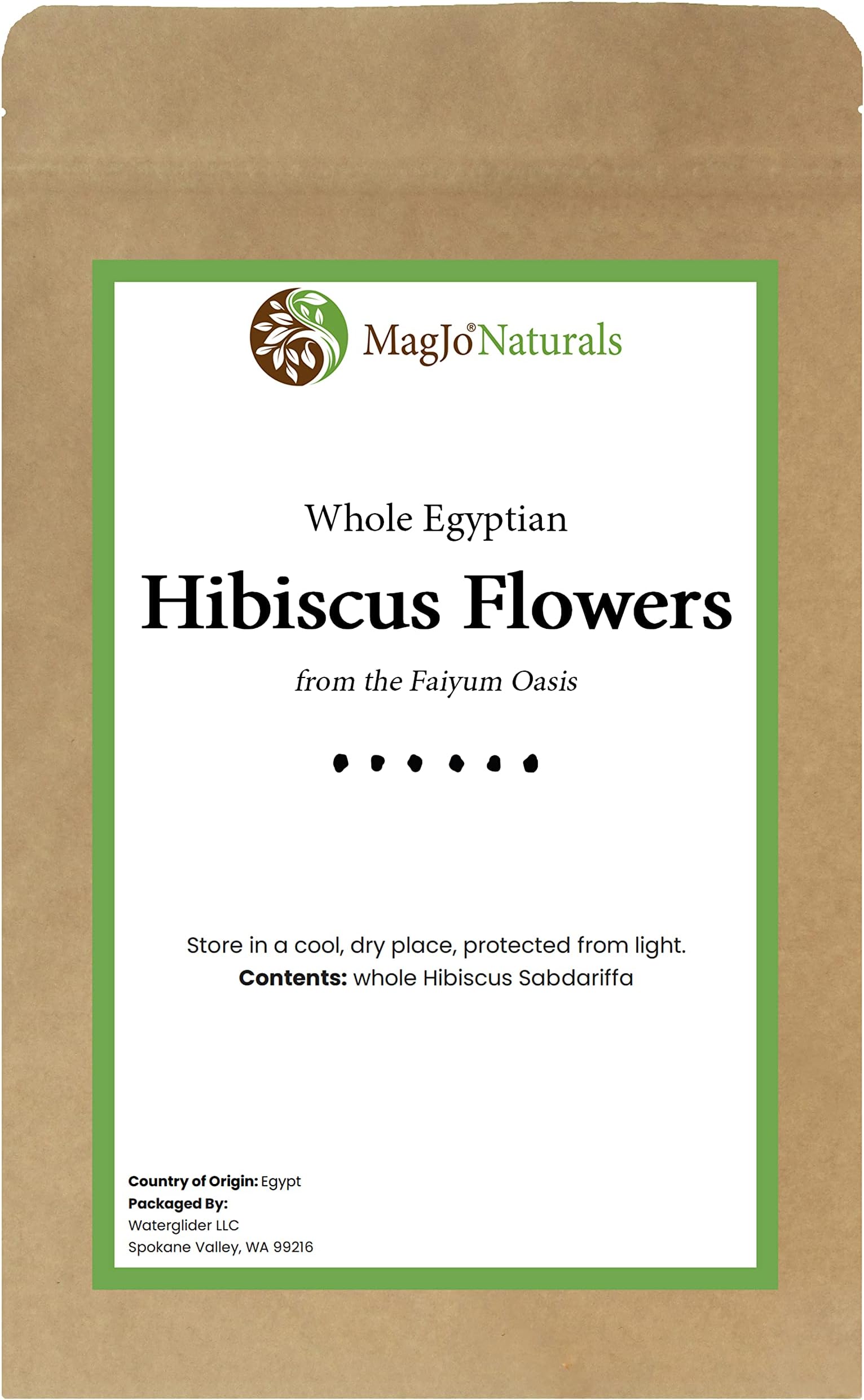 MagJo Naturals, Hibiscus Tea, Whole Flowers, Dried, 1 lb (16 oz) Herbal Hibiscus Tea