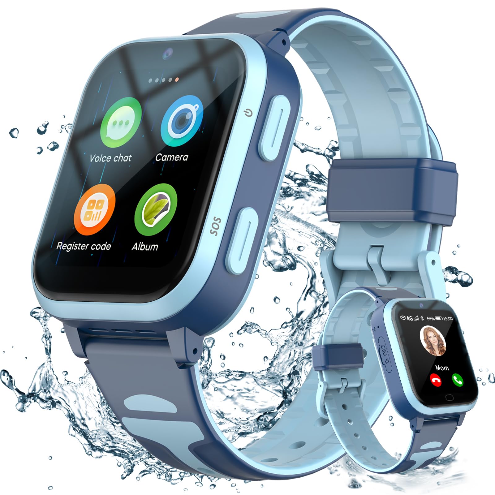 Fitonme Orologio Intelligente 4G Per Bambini Con GPS E Videochiamata - Tracker Anti-Smart Loss, Geofence, SOS, Impermeabile, Contapassi