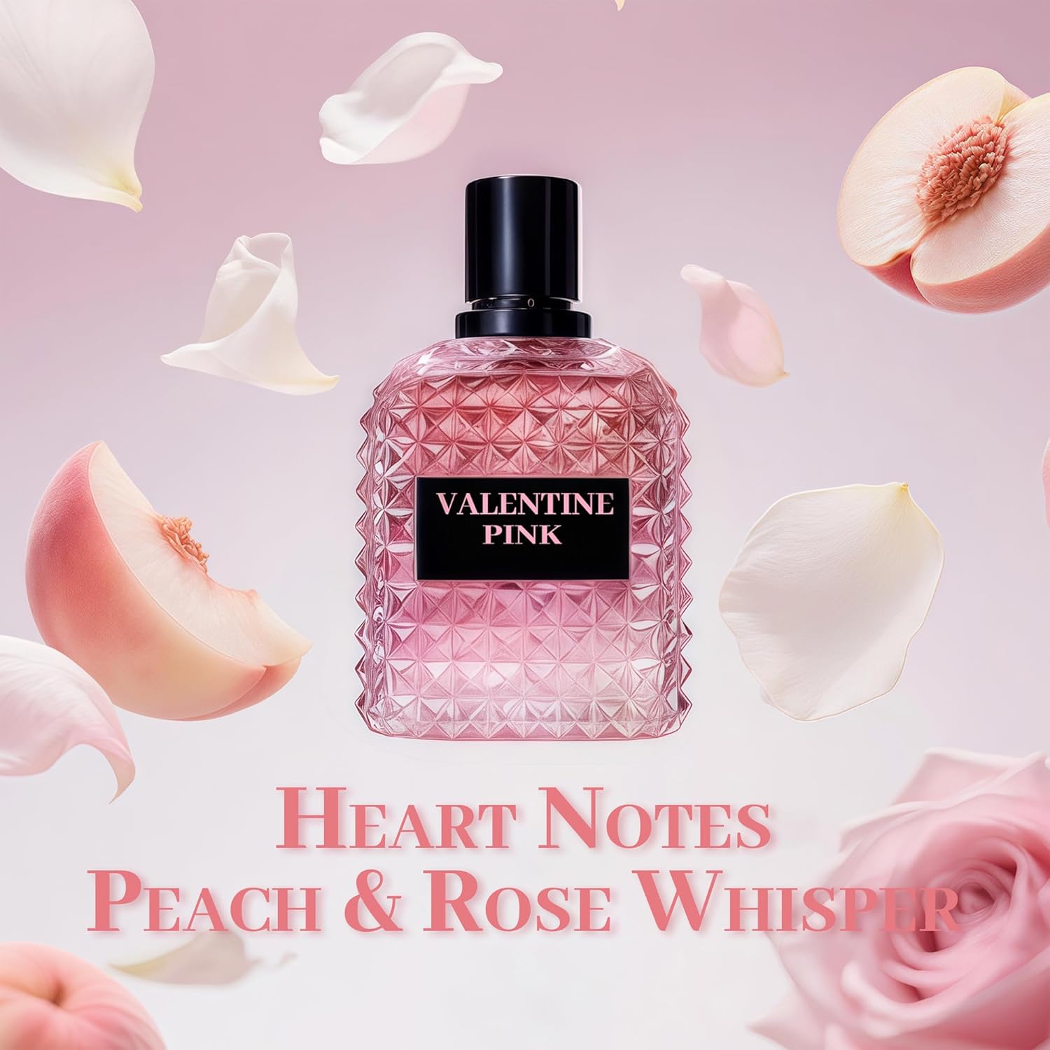 Valentine Pink Perfume for Women, Floral Notes Eau de Parfum Spray Casual Daily Cologne 3.4 Fluid Ounce/100Ml Women Fragrance Daytime & Casual Use, for all Skin Types - Image 3