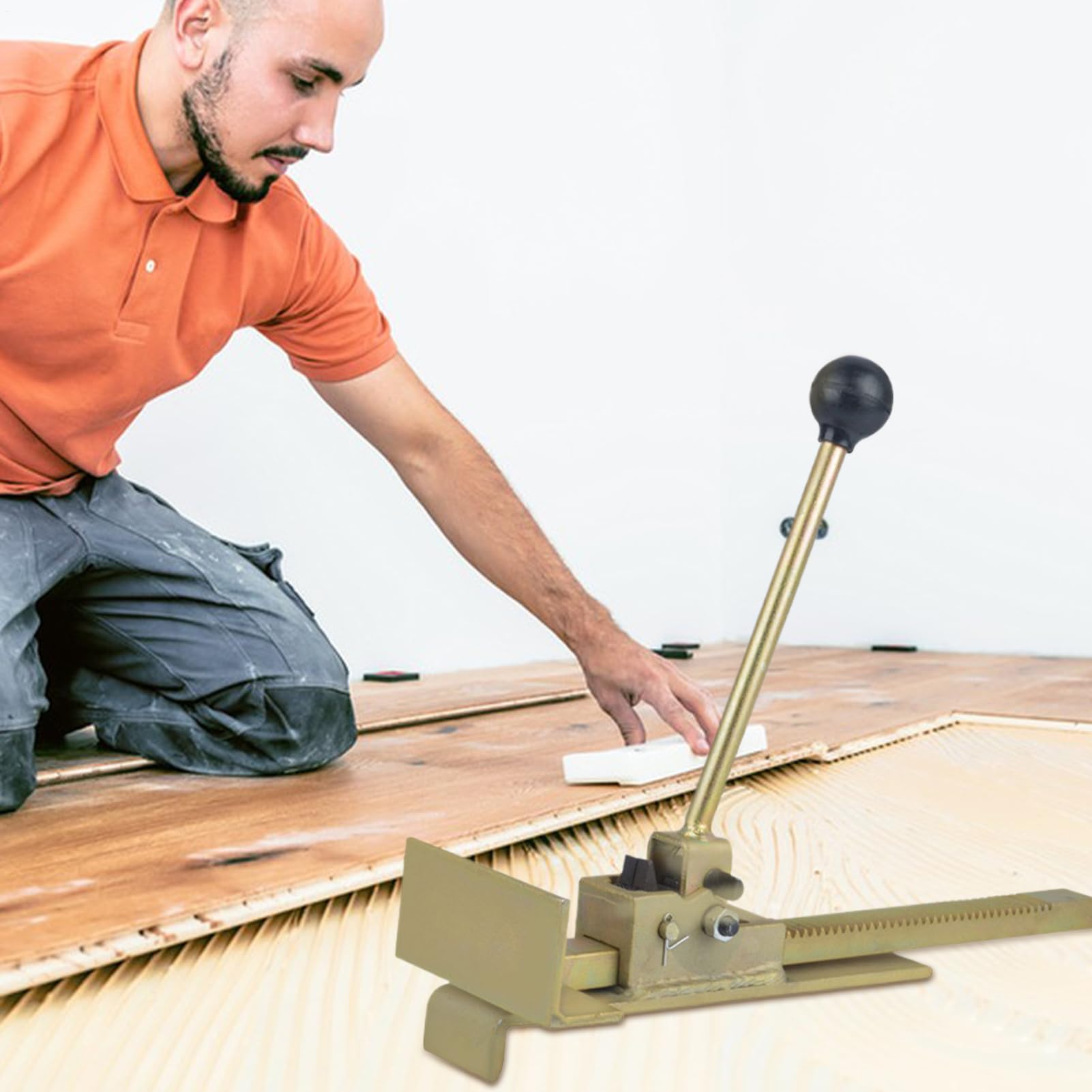 Martinetto per pavimenti in legno duro, laminato, pavimenti galleggianti – Strumento professionale per stringere e allineare le assi del pavimento, per l'installazione di chiusura degli spazi