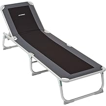 Lichfield Deluxe Lounger for Camping or Garden, 5 Adjustable Sitting Positions, Portable for Garden Courtyards Pools Camping Beach Indoor