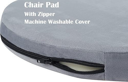 Miniatura 4 de Big Hippo Almohadillas redondas de espuma viscoelástica para asiento de asiento de goma antideslizante, cojín de asiento grueso para silla suave