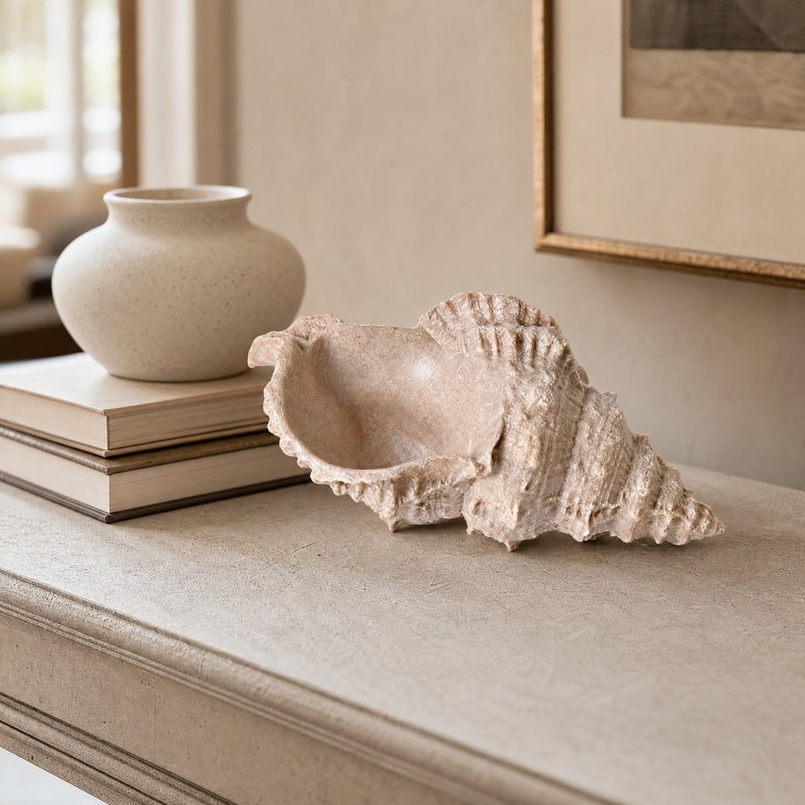 Décoration Coquillage en Résine Fait Main Déco Coquillage Marin Forme Ornement Marin en Résine pr lon, 25x14x13cm