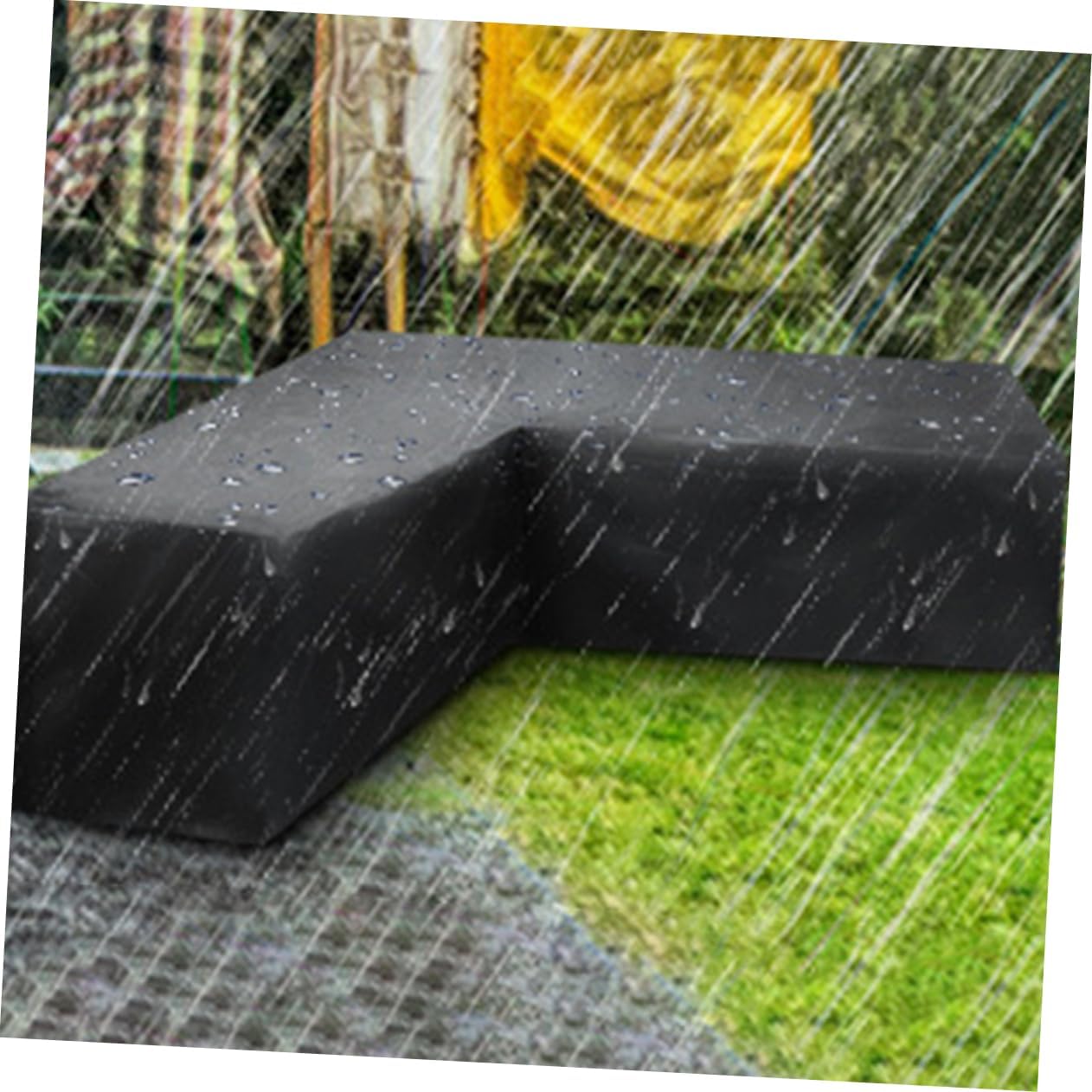 Waterproof L-Shaped Sectional Sofa Cover 210D Oxford Fabric for Outdoor Patio Furniture Weatherproof Couch Protector for Garden and Lawn Heavy Duty