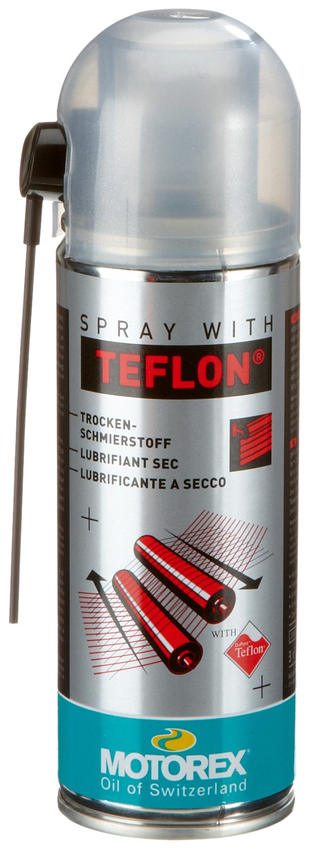Motorex Teflon 0,​2 l lubrificante Spray per Pulizia Biciclette, Piccole Macchine, componenti 200 ml