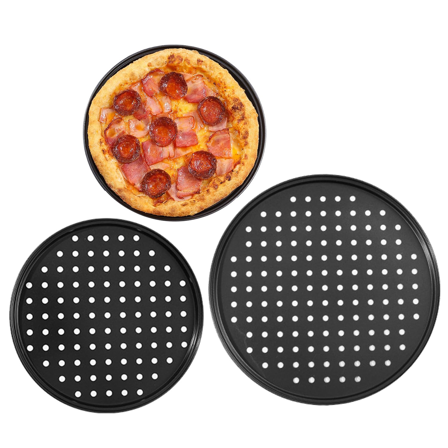 Moules à pizza en acier au carbone Tissting : ustensiles de cuisson robustes de qualité
