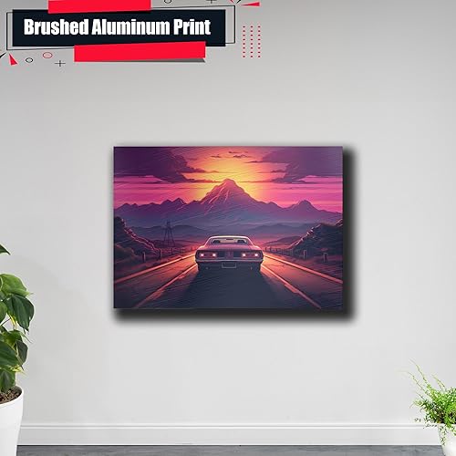 Miniatura 5 de Unique Synthwave Style Retro Art, 80s style art, framed poster print, guest room art, cool living room art, Nature Wall Art, poster Prints