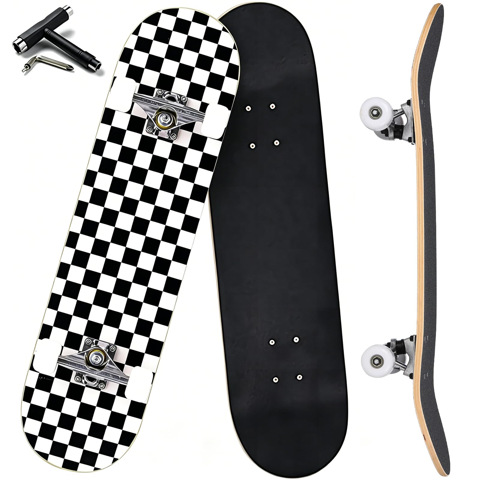 Anyfun Checkerboard 31 inch Complete Skateboard