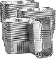 MOACOCK 100 Pack Heavy Duty Aluminum Mini Loaf Pans 6x3.5x2 Inch - Disposable Foil Bread Pans for Banana Bread, Meatloaf & Holiday Baking