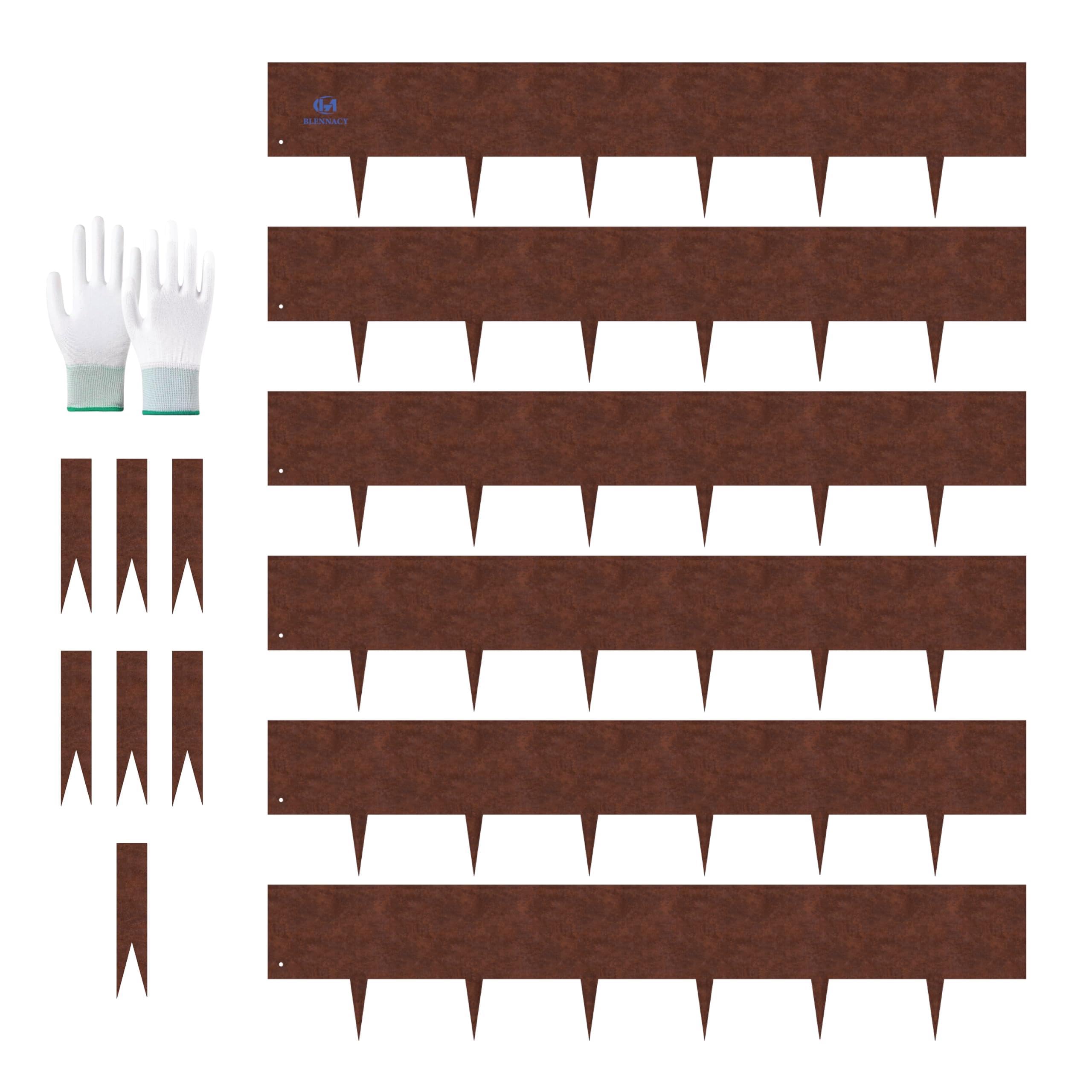 20ft Cor-Ten Landscape Edging 8 inch 6 Pack