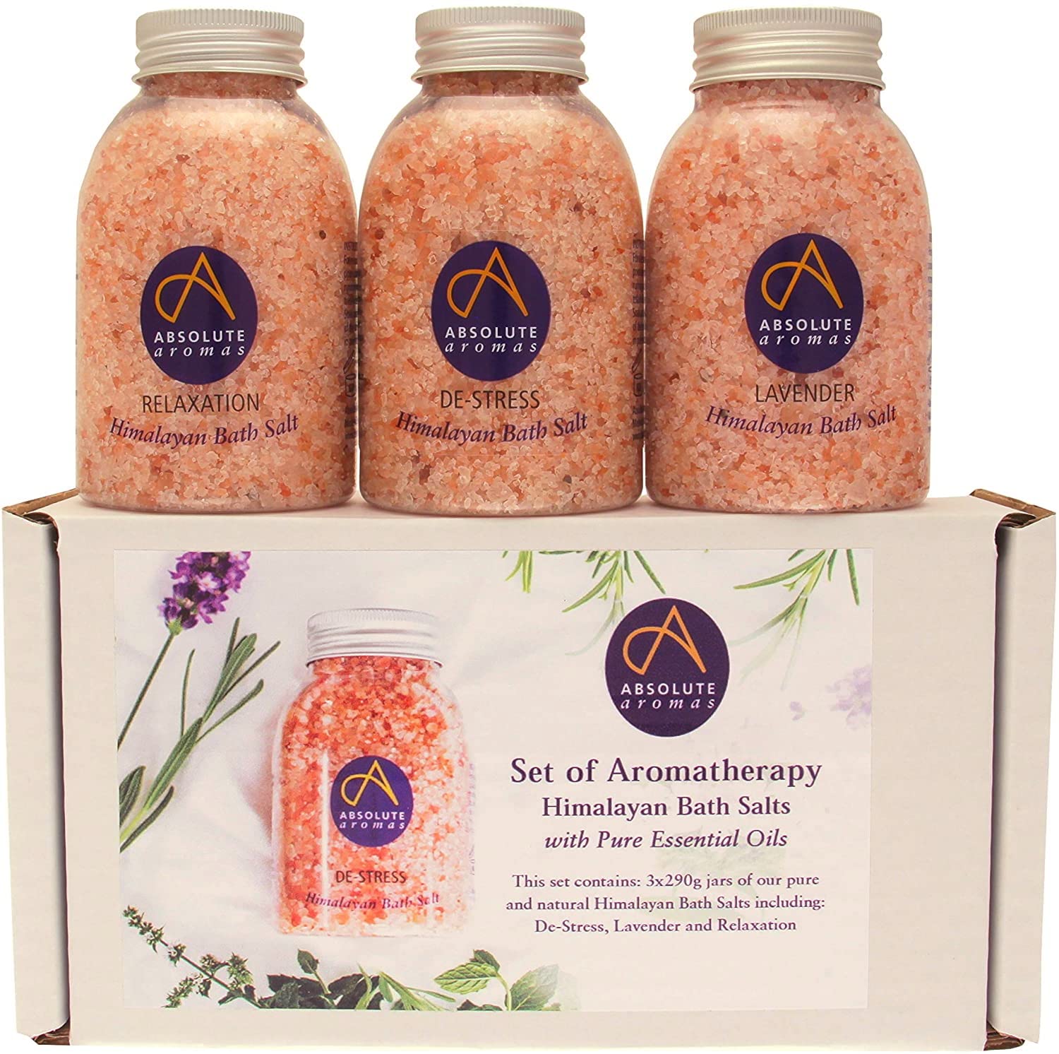 Coffret Sels de Bain Himalayens Relaxation - Lavande et Anti-Stress