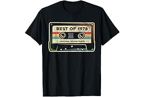 Nostalgic 1978 Masterpiece: A Retro Mixtape Embroidered on a Vintage T-Shirt