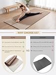 EaseUp Tapis de yoga extra épais -2/5 pouce (10MM), 72,8x31.5" Extra longue longueur, professionnel TPE Tapis de yoga antidérapants pour le Yoga, l'Exercice, la Formation, les Pilates et la Fitness, avec sangle