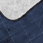 DUKUSEEK Sherpa Couverture de camping étanche avec capot, 79 χ 59” Stade de plein air pare-brise Blankets pour Camp,Picnique, Voyage, Randonnée, Jeux de football Lavable et coupe-vent pour temps froid bleu marine