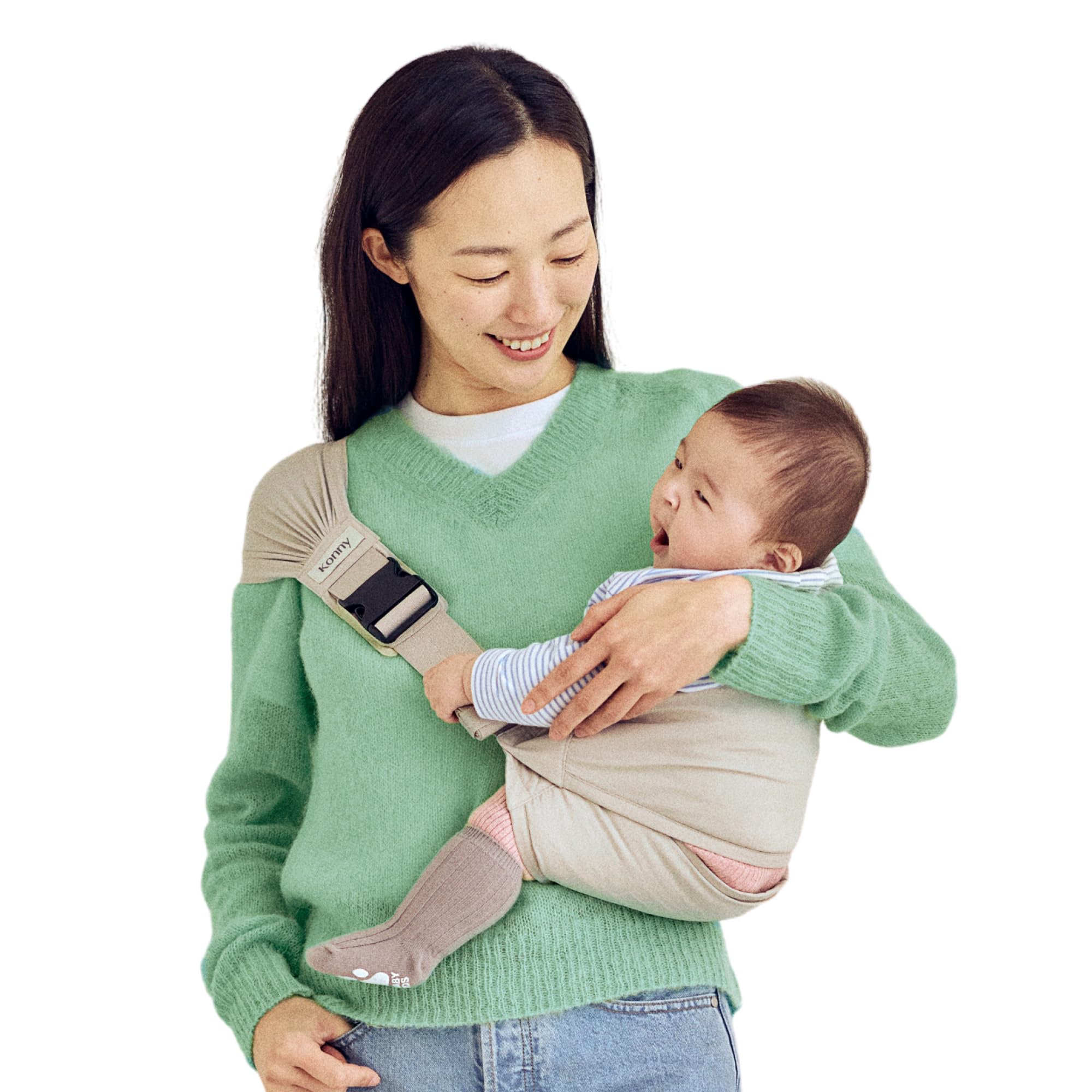 Konny Baby Carrier Hip Seat, Dual Support IHDI Certified with Two Safety Pads, Adjustable Wraps Sling Wearable One Size Fits All, Baby Essentials for