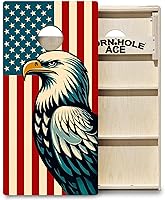 Vista 9 de CornholeAce ACE PRO - Juego de tablas para cornhole con bandera americana, sin rebote, patas anchas triples, madera contrachapada de abedul báltico