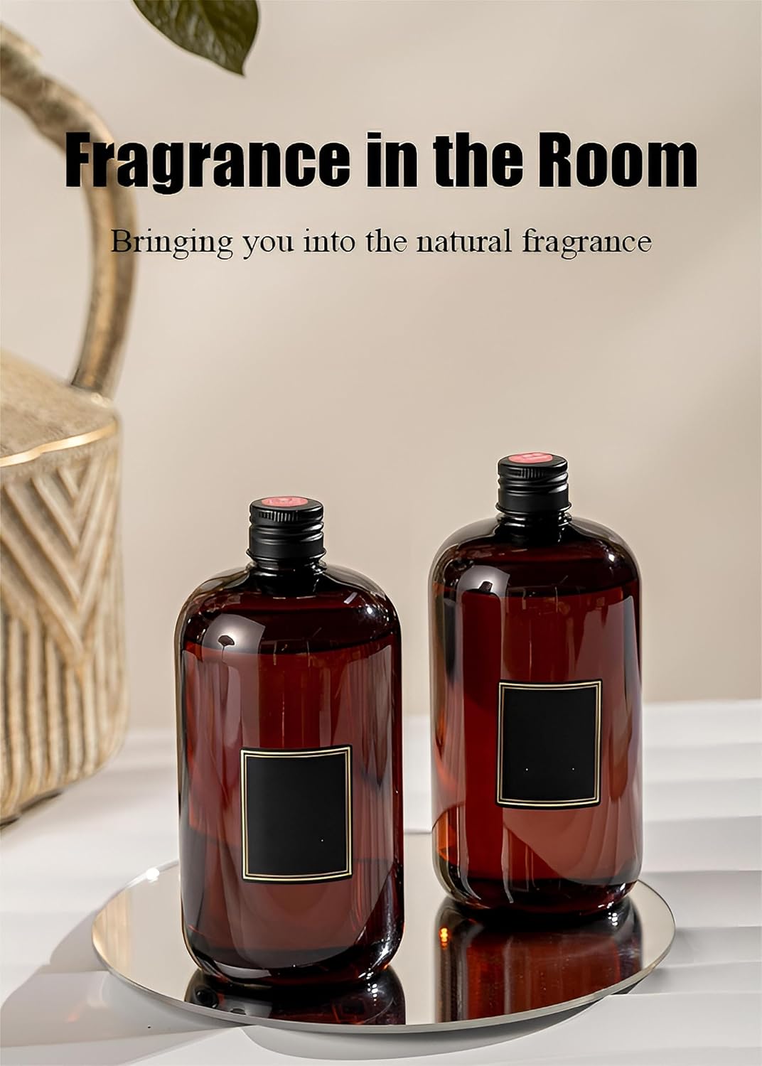 Hotel Collection Diffuser Oil, 500ml(16.9oz) Essential Oils for Aromatherapy, Long-Lasting Fragrance Oil with 5 Reed Sticks, Ideal for Room Fresheners, Home, SPA, Office, Gift(Greentea)