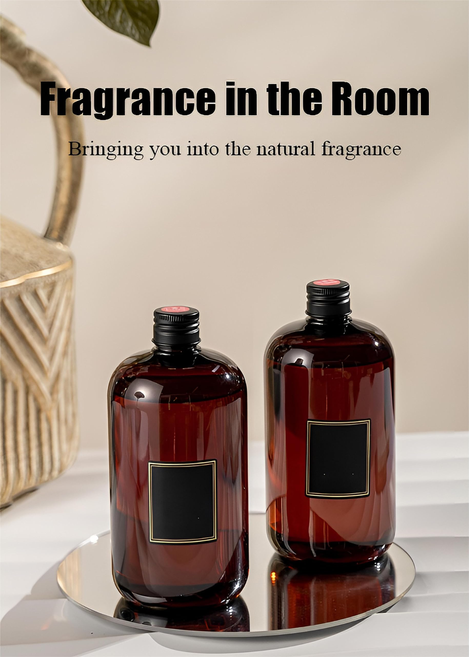 Aceite difusor de Hotel Collection, 500 ml (16,9 oz), aceites Esenciales para aromaterapia, Aceite aromático de Larga duración con 5 Varillas de caña, Ideal para ambientadores(Gardenia)