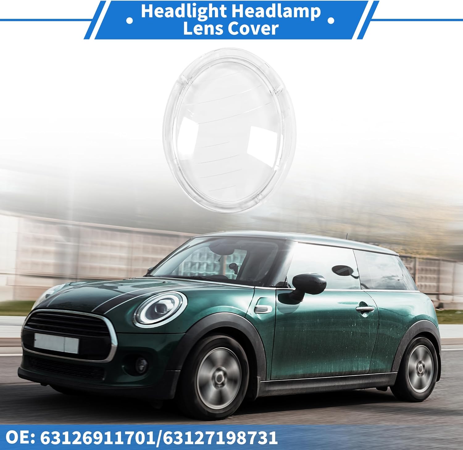 1 Pc Headlight Lens Cover for BMW Mini Cooper 2001-2006 Durable PC Clear Front Left Headlight Headlamp Lense Clear Lens Cover