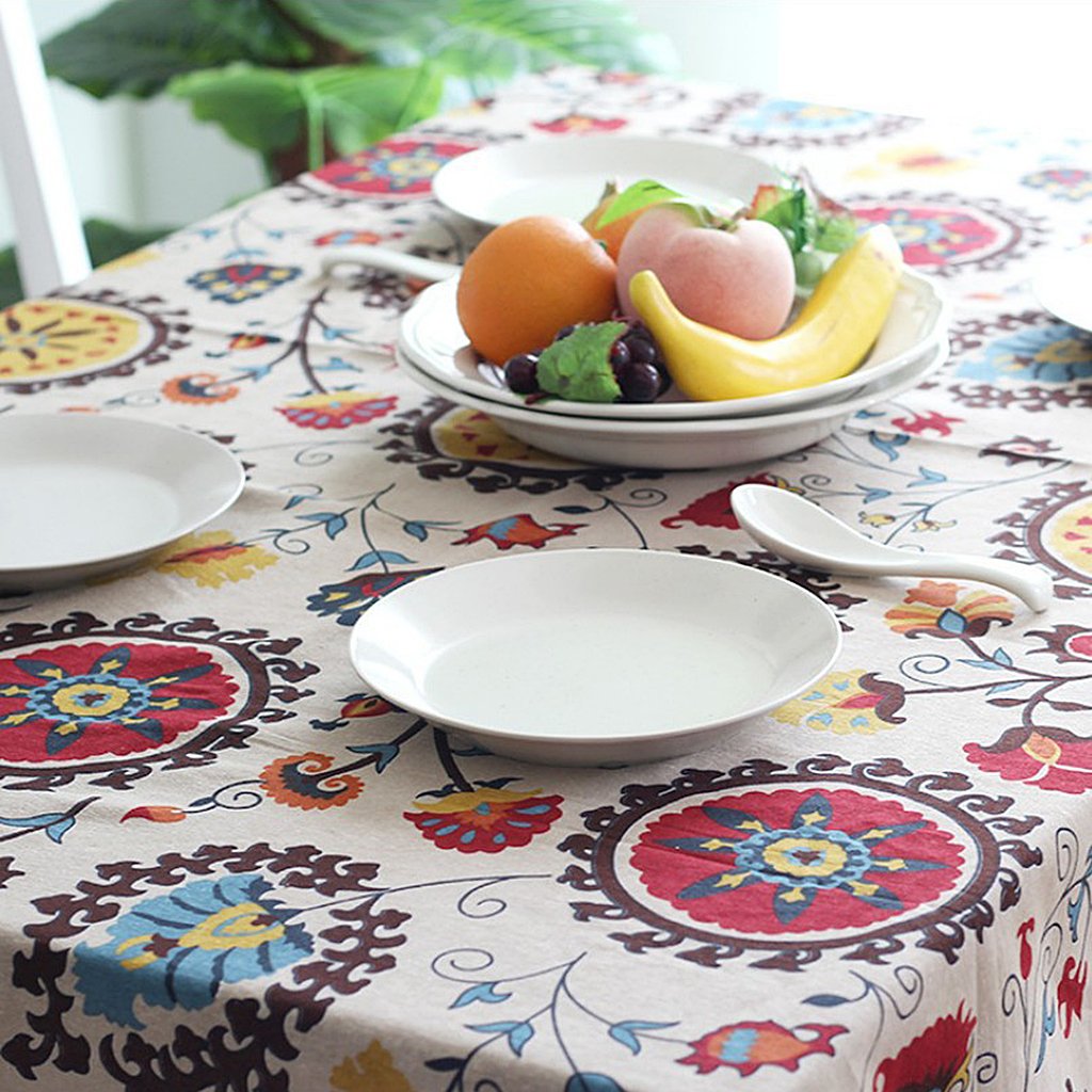 90X140Cm Lace Trim Tablecloth Table Cover Party Cafe Kitchen Dining Decor|Home & Garden|Kitchen Dining & Bar|Linens & Textiles|Tablecloths-picture-25
