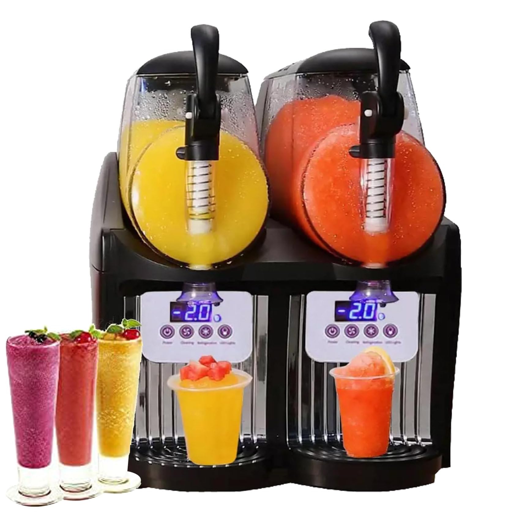 Máquina de granizado de Hielo Comercial de 5 l, máquina de granizado Comercial, máquina para Hacer Batidos de acero Inoxidable de 300 W, Primer Tiempo de moldeo