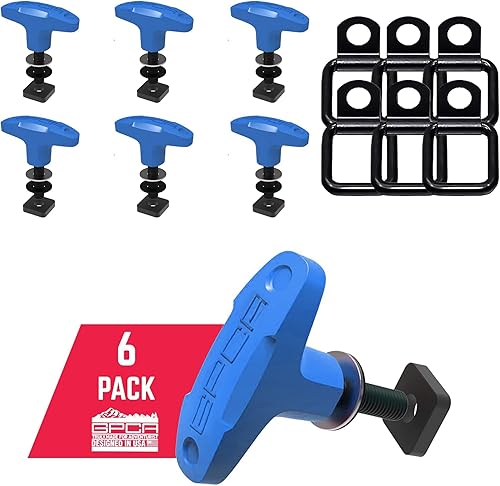 Miniatura 23 de GPCA juego de 6 tornillos estriados de cabeza resistente, de fácil liberación, con tuercas, arandelas y anillos para sujeción para Jeep Wrangler YJ