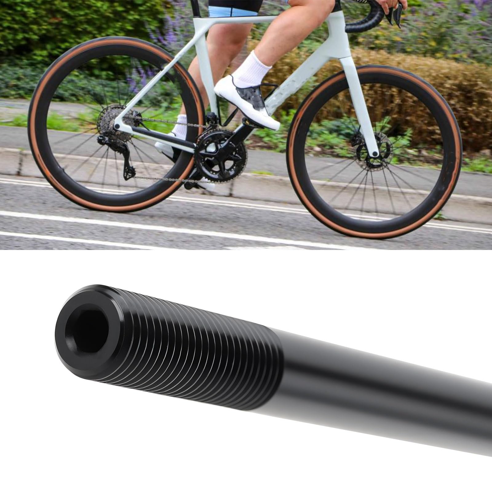 SG Store Axe Traversant de Remorque pour Vélo 12 Mm 12 Mm X 1,5 Longueur Réglable 160-178 Mm Compatible avec Les VTT Et Les Vélos de Route
