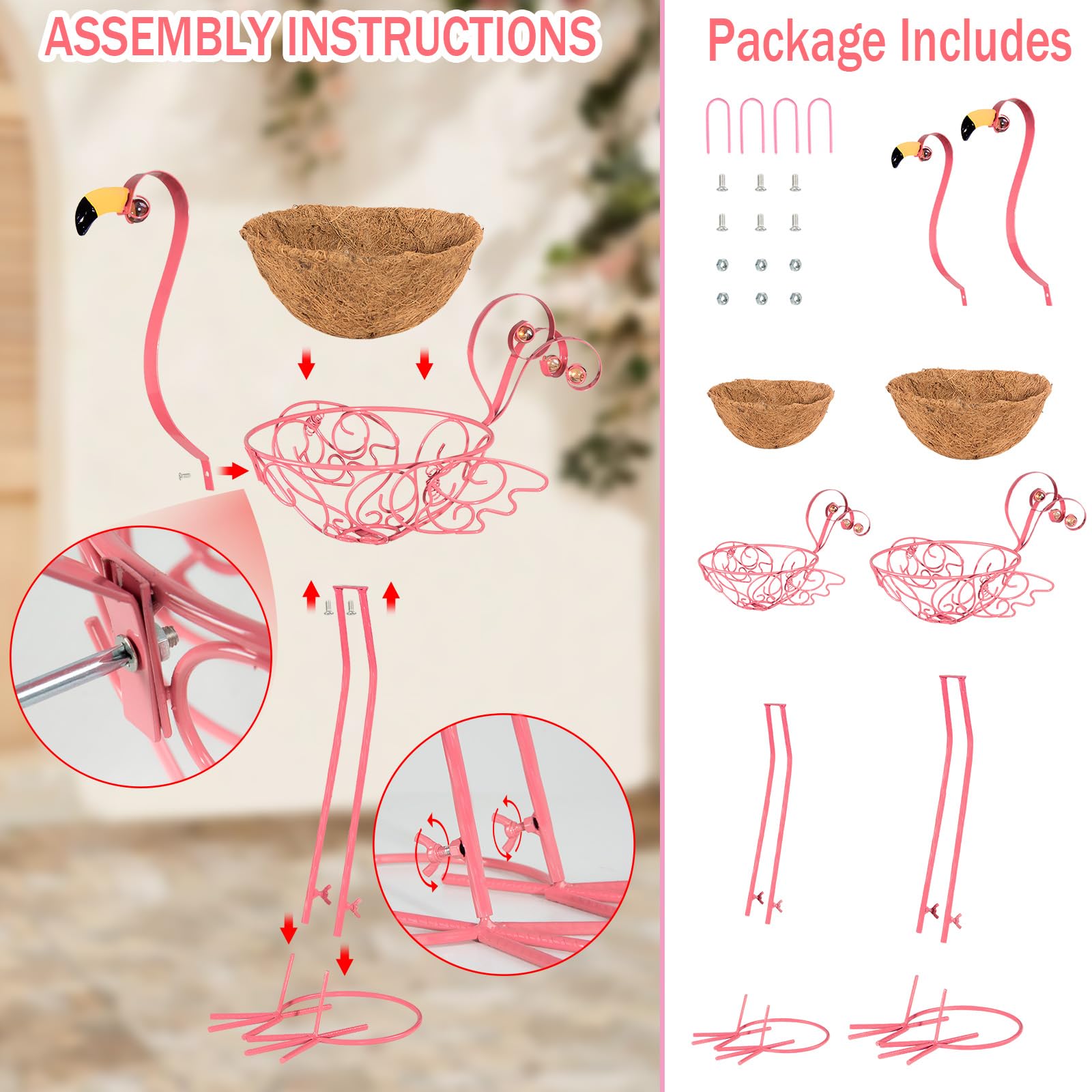 POT DE FLEUR Pot De Fleur En Métal 10Pcs Pots Suspendus Pour Balcon Avec Crochets Amovibles