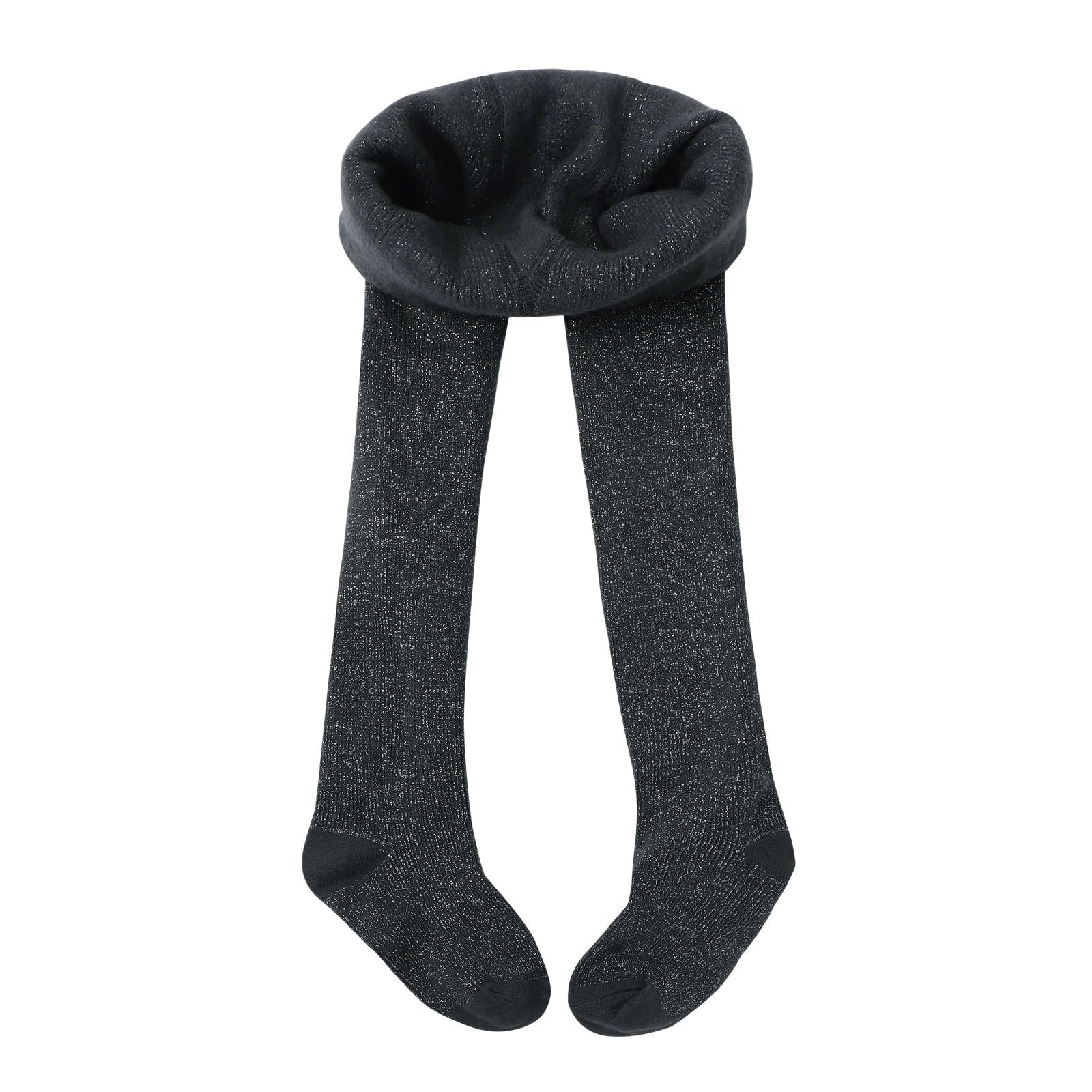 Toddler Baby Girls Cotton Lined Tights Kids Solid Warm Knit Leggings Infant Stretchy Pantyhose Thick (Grey, 6-12 Months)