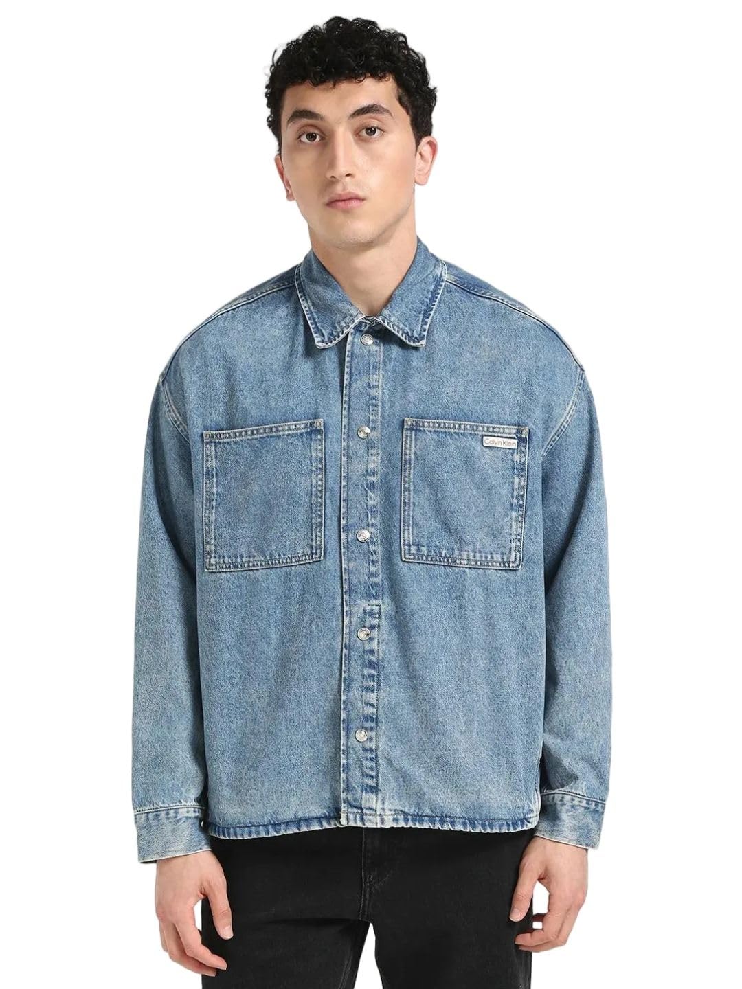 calvin klein jeans Solid Relaxed Fit Cotton Jacket-picture-18