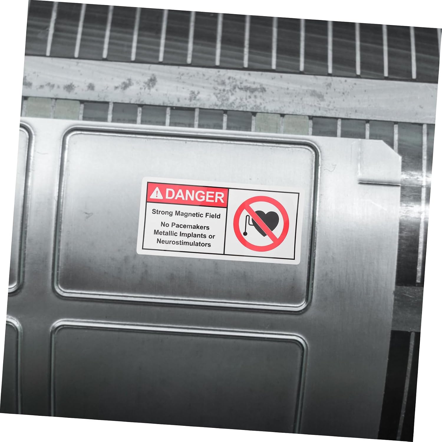 Magnetic Field Caution Warning Sticker 5x10 Inch Safety Sign