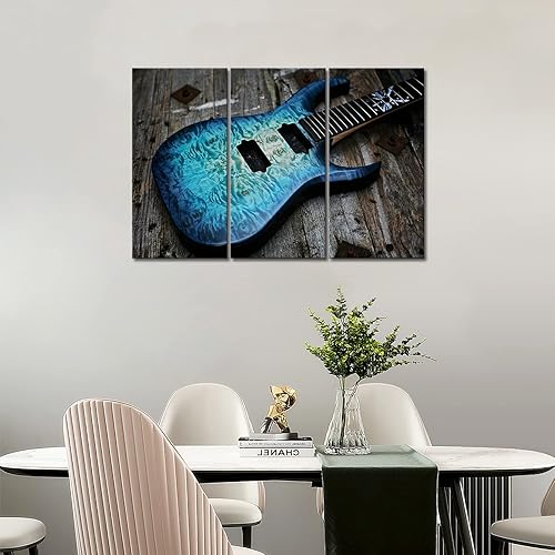 Miniatura 6 de Lienzo decorativo de pared de guitarra para sala de música, impresión de imagen en lienzo para decoración de pared de estudio, regalo