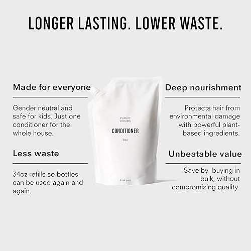 Miniatura 10 de Public Goods Acondicionador para mujeres y hombres  Acondicionador natural para proteger e hidratar el cabello seco  Fabricado con aceites