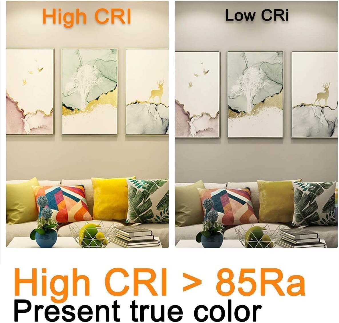 Comparison of High CRI vs Low CRI lighting