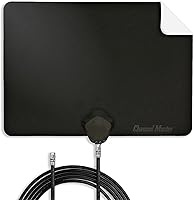Channel Master FLATenna 35-Mile Indoor HDTV Antenna - Free 4K OTA Local Channels, Reversible Thin Design, 12ft RG6 Cable, Easy Setup