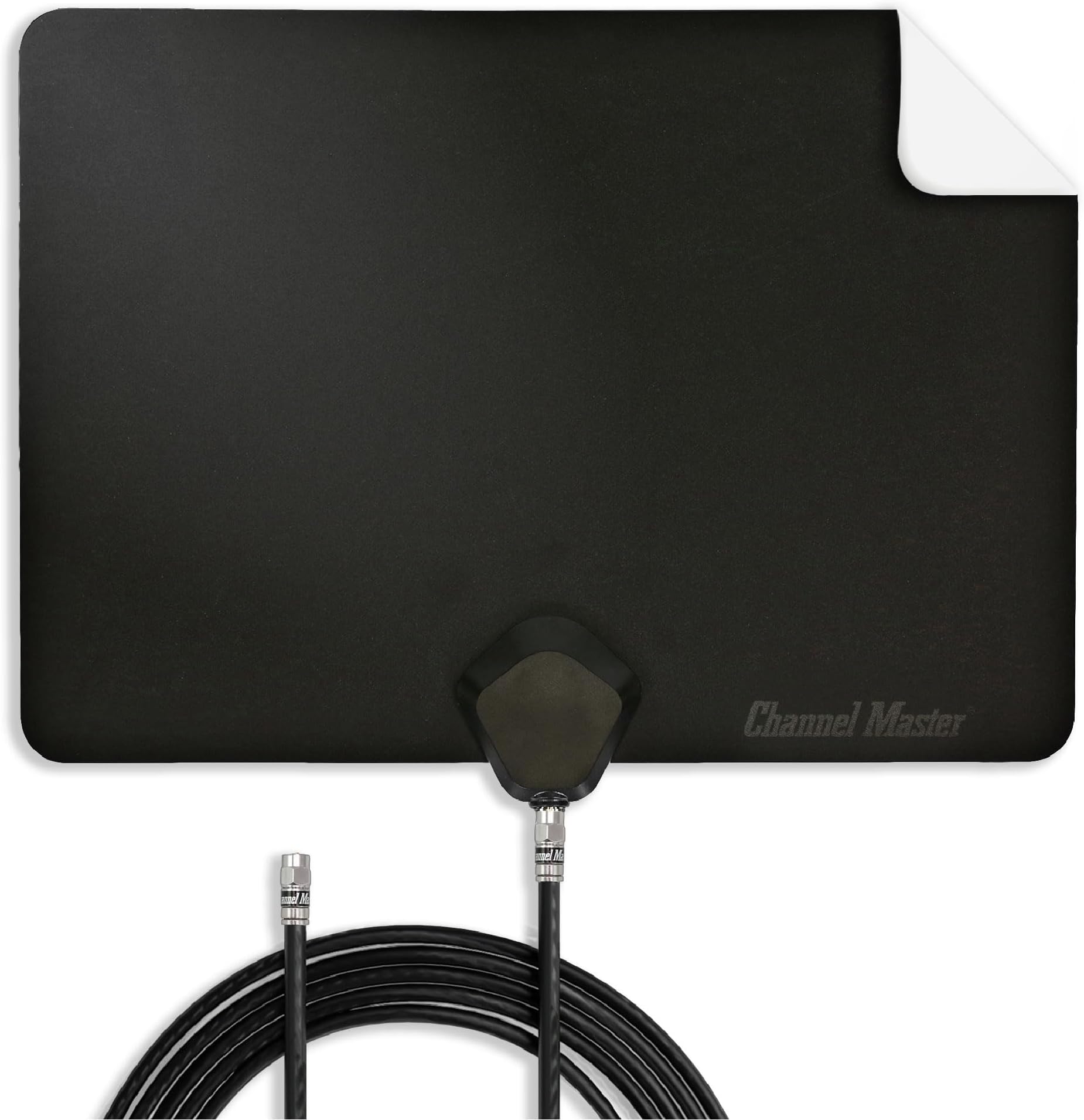 FLATenna - Indoor Digital HDTV Antenna, 12' Coaxial Cable, Superior Reception Range & Signal Reliability, Supports 4K Smart TVs, OTA Broadcast & NextGen TV, Easy Install