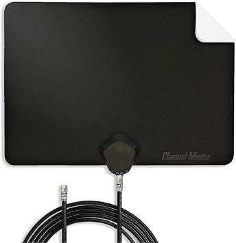 Channel Master FLATenna - Indoor Digital HDTV Antenna, 12 Coaxial Cable, Superior Reception Range & Signal Reliability, Supports 4K Smart TVs, OTA Broadcast & NextGen TV, Easy Install