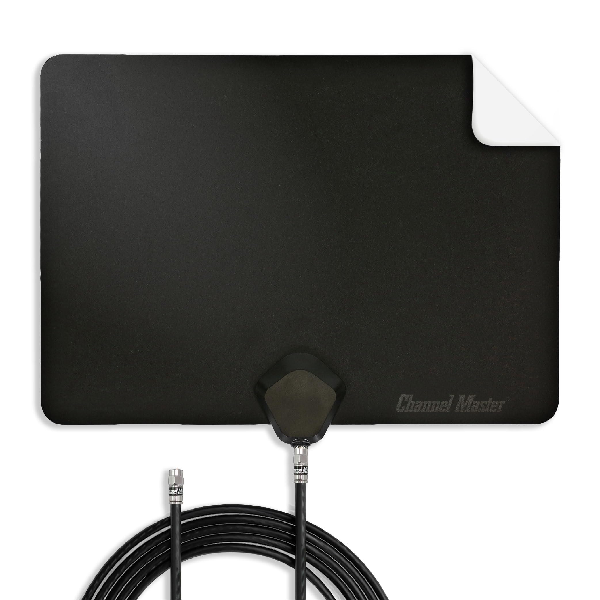 Channel Master FLATenna Duo Ultra-thin Indoor TV Antenna 35 Mile Range - Dual Sided Black or White - CM-4001HDBW