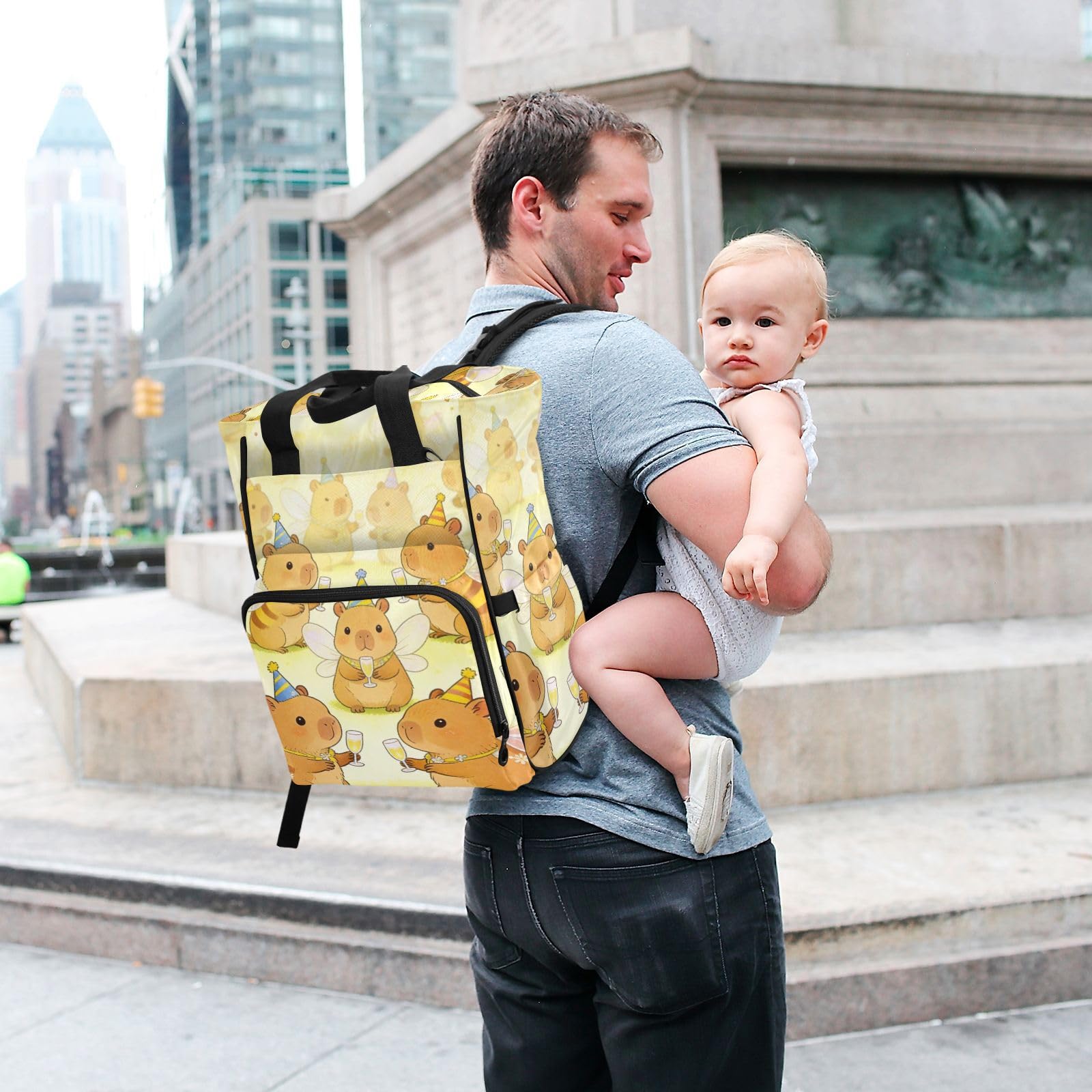 Baby Bags For Mama Funny Capybaras and Bees Cute
