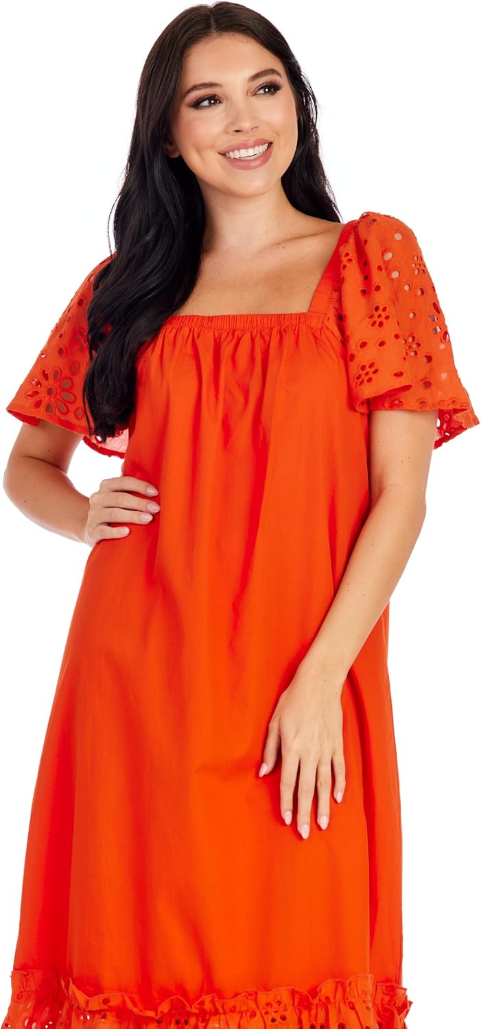 Mud Pie Women's Mud Pie Women's Conny Eyelet Maxi Dress