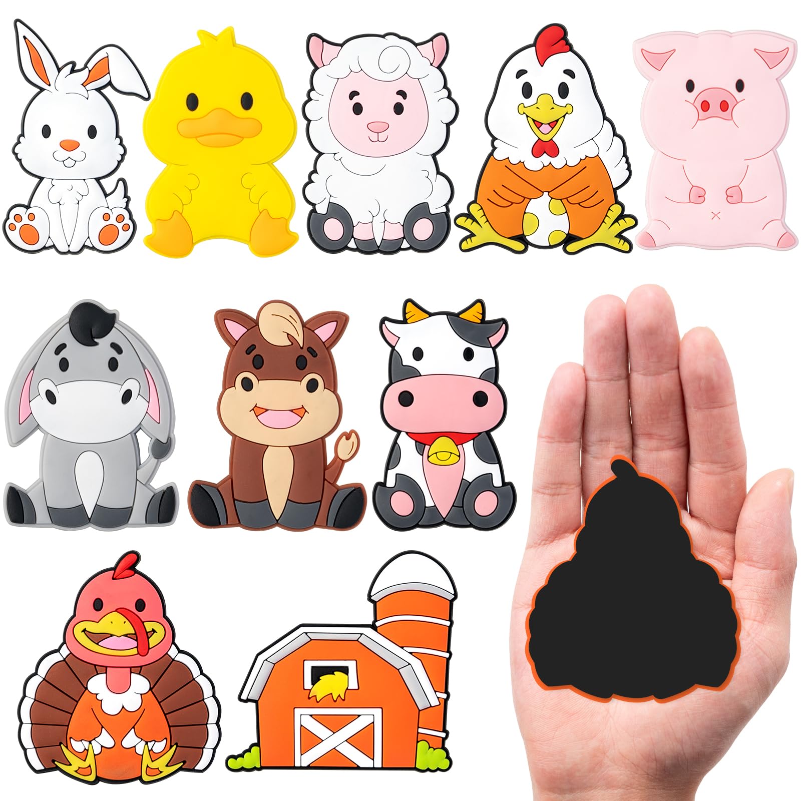 DMIGHT Fridge Magnets for Toddlers 1-3, Farm Animal Refrigerator Magnet for Kids, Baby Educational Gift, Full Back Magnetic Kids Magnets