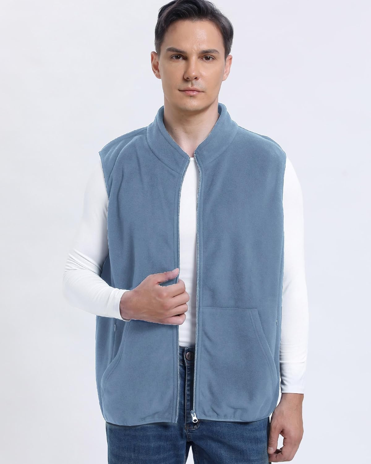 Argstar Polar Fleece Vest Men, Warm & Lightweight Casual Outdoor Full-Zip Vest with Pockets (S-2XL) - Image 3
