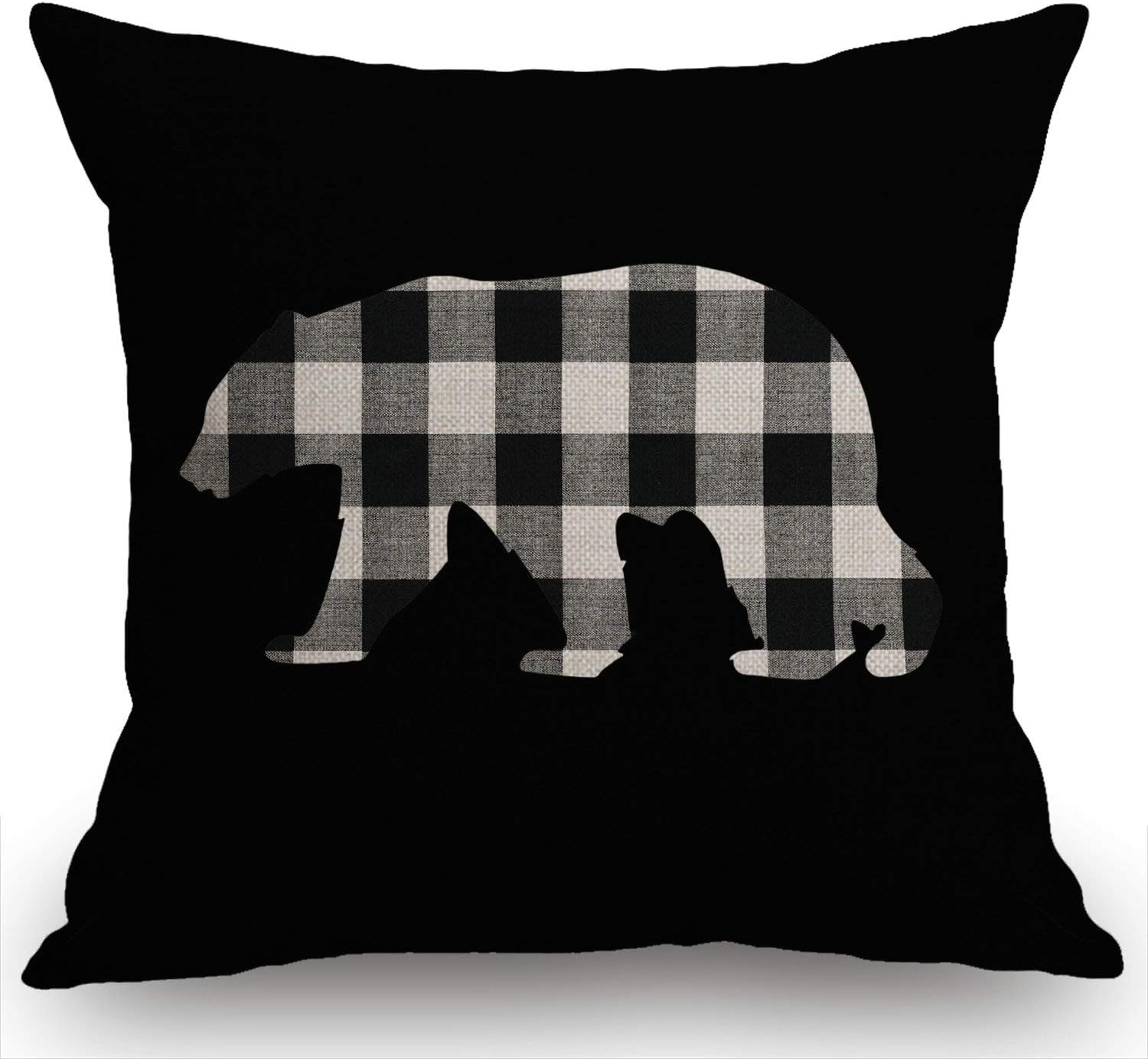 Swono Throw Pillow Case American Flag with Camouflage Cotton Linen Square Cushion Cover Standard Pillowcase for Men Women Home Decorative Sofa Armchair Bedroom Livingroom 18 x 18 inch image 4