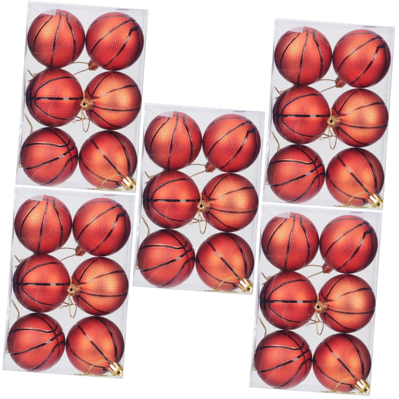 HOMSFOU Lot De 5 Décorations De Noël À Suspendre Motif Sport 6 Pièces X 5