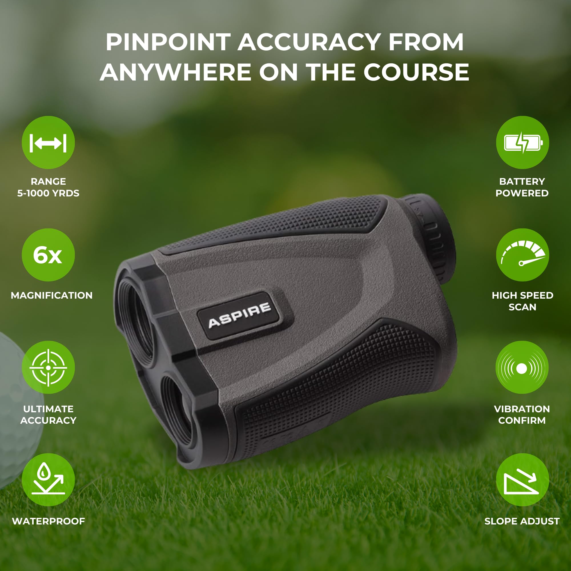 Amazon.com: Aspire Platinum - Golf Rangefinder | High-Speed Scan