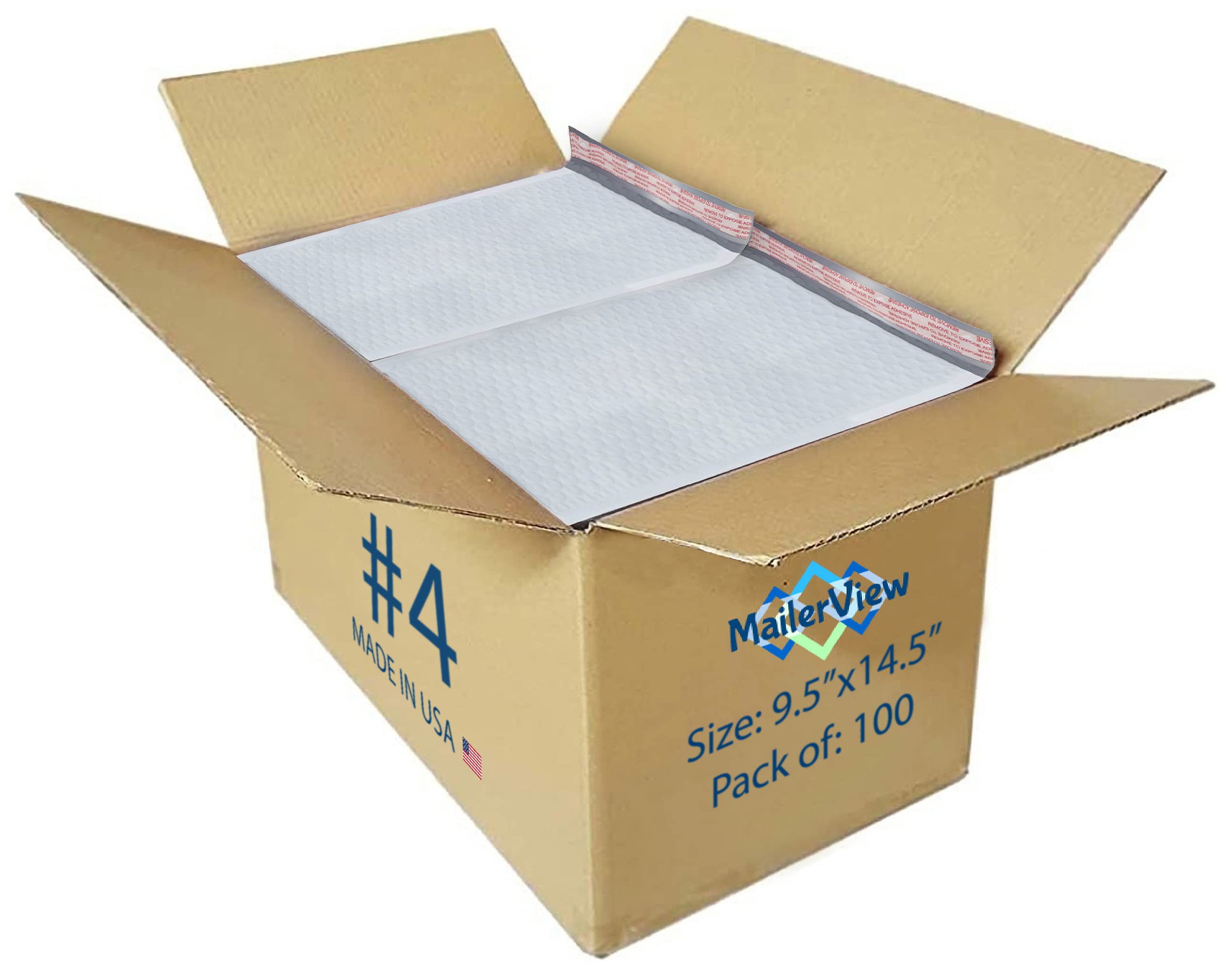 Small Bubble Mailer 100 Pack #4 Padded Bubble Mailers – 9.5 X 14.5 - Foto 9
